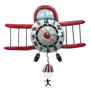 Enesco Airplane Jumper Clock