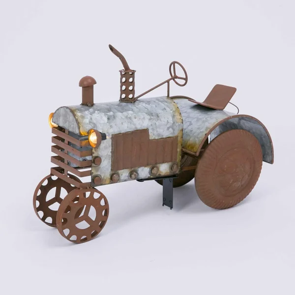 Gerson International Antique Galvanized 14.2-In Metal Tractor
