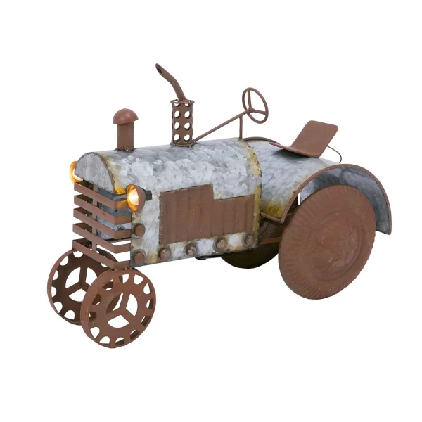 Gerson International Antique Galvanized 14.2-In Metal Tractor