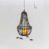 Gerson International Black Crystal Chandelier With 6 Spiders, Led Candle Remote