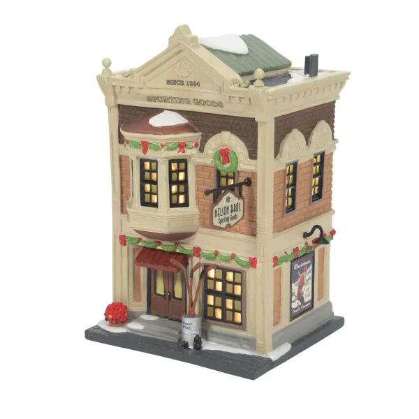 Enesco Christmas In City Village Nelson Bros. Sporting Goods #6011386