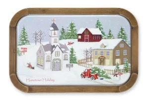 Melrose International Church With House And Truck Christmas Wall Decor
