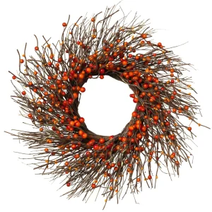 Gerson International Dried Twig And Fall Berries Wreath