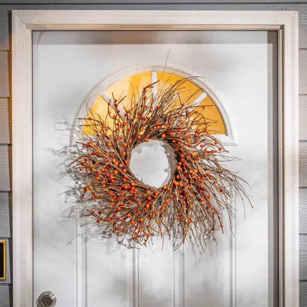 Gerson International Dried Twig And Fall Berries Wreath
