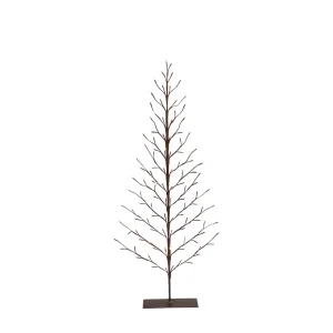 Gerson International 5 Foot Tall Brown Pre Lit Tree, 112 Warm White Leds