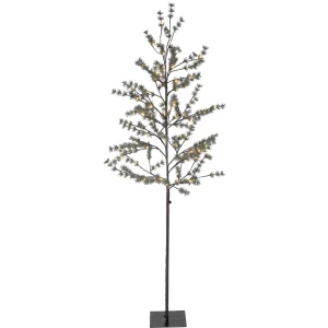 Gerson International 7 Foot Tall Icy Pine Winter Lighted Tree, Warm White Leds