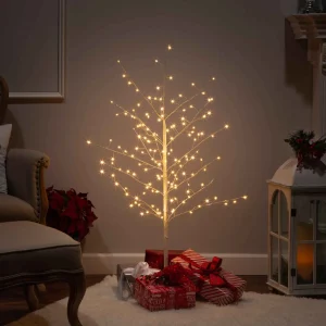 Gerson International 4 Foot Tall Pre Lit Tree, 150 Warm White Micro Leds