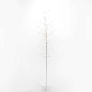 Gerson International 7 Foot Tall White Glowing Lighted Tree, Micro Leds