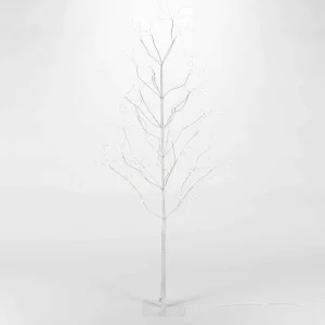 Gerson International 5 Foot Tall White Glowing Lighted Tree, Micro Leds