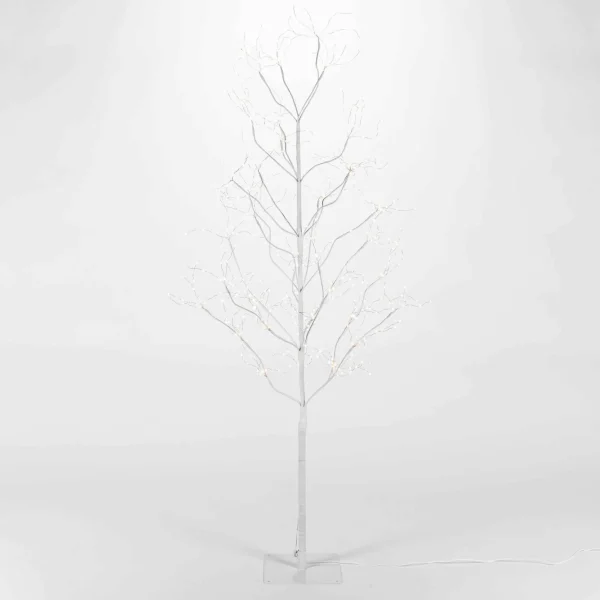 Gerson International 5 Foot Tall White Glowing Lighted Tree, Micro Leds