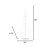 Gerson International 5 Foot Tall White Pre Lit Tree, 112 Warm White Leds