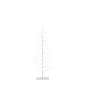 Gerson International 5 Foot Tall White Pre Lit Tree, 112 Warm White Leds