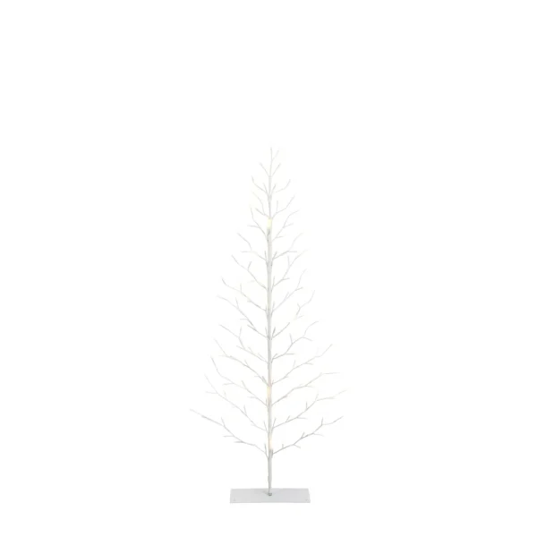 Gerson International 5 Foot Tall White Pre Lit Tree, 112 Warm White Leds