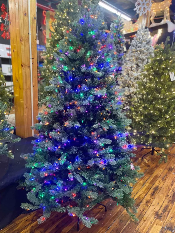 Puleo International 6.5Ft. Pre-Lit Colorado Spruce Pe/Pvc Tree With Multi Lights #114-Cogg2-65F5Lm6