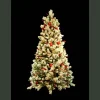 Puleo International 7Ft Prelit Fairfield Flocked With Pinecones Ball Ornaments &Red Berries #114-Fgf-70Cy6