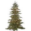Gerson International 7.5Ft Pre-Lit Natural Cut Monaco Pine Christmas Tree With Warm White Micro Led Lights