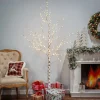Gerson International 7 Ft Tall Birch Tree With 250 Warm Led Lights, Holiday Decor
