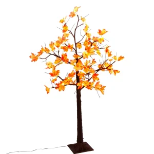 Gerson International 4Ft. Tall Electric Lighted Maple Leaf Tree With 48 Warm White Micro Led Lights
