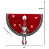 Gerson International Gnome And Snowflake Christmas Tree Skirt, Battery Operated