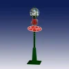 Arys Imports Green And Gold Snowing Outdoor Globe Street Lamp With Snowman