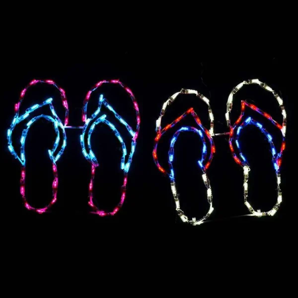 Brite Ideas His And Hers Flip Flops #Led-Flp18 *Set Of 2*