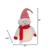 Gerson International Holiday Snowman Lighted Figurine Decor With Red Hat And Scarf