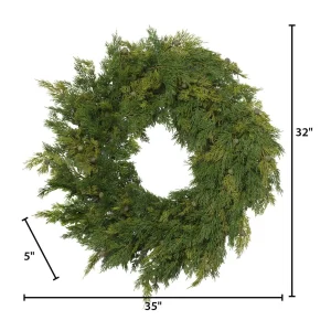 Gerson International 32-In D Cedar With Berry Wreath
