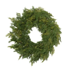 Gerson International 32-In D Cedar With Berry Wreath