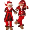 Regency International 17In Fabric Bendable Pajamas Elf, Assorted Styles
