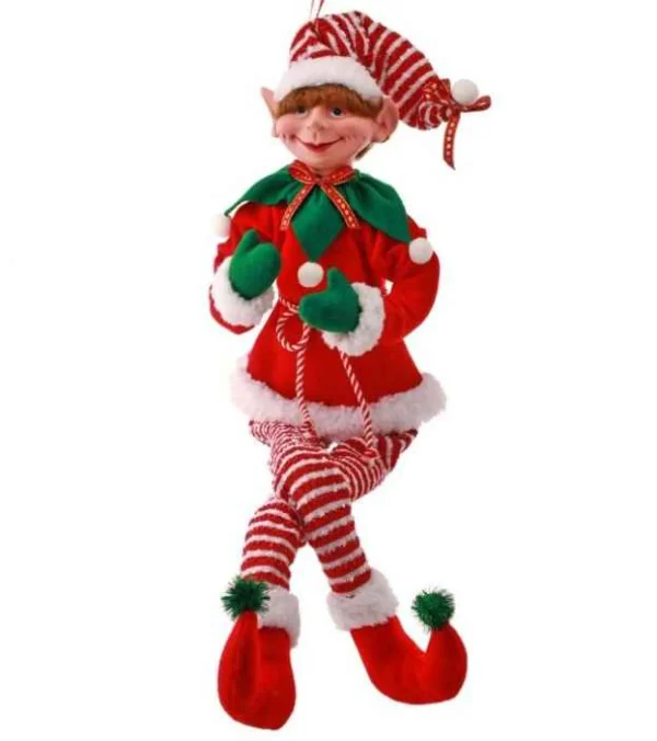 Regency International 30In Fabric Holiday Bendable Elf Ornament