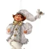Regency International 17In Fabric White And Silver Bendable Elf