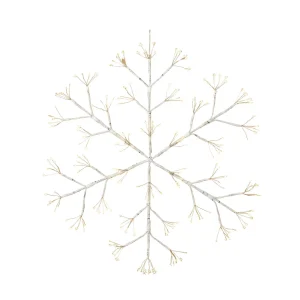 Gerson International 24 In Firecracker Led Snowflake, Outdoor Holiday Decor