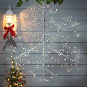 Gerson International 20 In Firecracker Led Snowflake, Outdoor Holiday Decor
