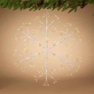 Gerson International 24 In Firecracker Led Snowflake, Outdoor Holiday Decor