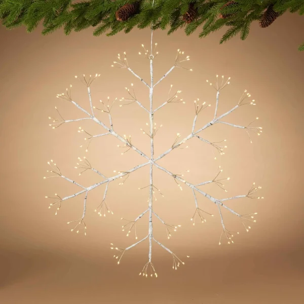 Gerson International 24 In Firecracker Led Snowflake, Outdoor Holiday Decor