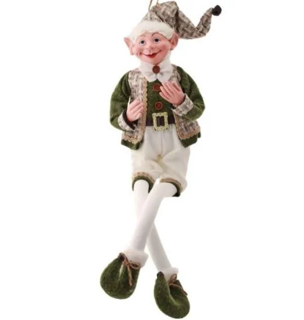 Regency International 30In Forest Green Bendable Elf Ornament
