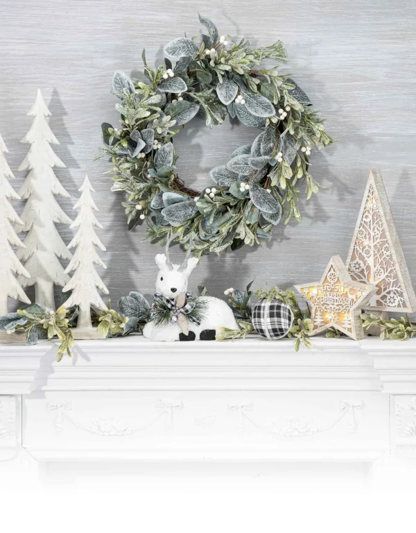 Gerson International 16-In H Battery- Operated Lighted Metal And Laser Cut Wood Tree