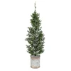 Gerson International 35-In H Snowy Pine Tree In Tin Pot