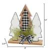 Gerson International 12-In H Wood Holiday Trees With Pine & Bow Accent