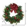 Gerson International 32 In Holiday Cedar Wreath With Red Bow And Christmas Ornaments