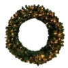 Puleo International 36In Prelit Kentucky Pine Green Wreath With 300 Tips & 150 Clear Lights #114-Kngg-36Wc15