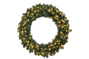 Puleo International 36In Prelit Kentucky Pine Green Wreath With 300 Tips & 150 Clear Lights #114-Kngg-36Wc15