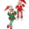 Regency International 17In Velvet Red/Green Bendable Elf, Assorted Styles