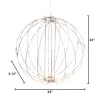 Gerson International 24 In Whimsical Lighted Metal Sphere, Warm White Micro Leds