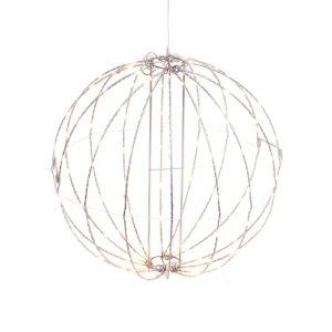 Gerson International 24 In Whimsical Lighted Metal Sphere, Warm White Micro Leds