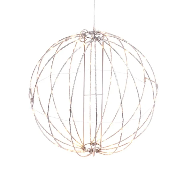 Gerson International 24 In Whimsical Lighted Metal Sphere, Warm White Micro Leds