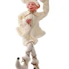 Regency International 30In White Cable Knit Sweater Bendable Elf Ornament
