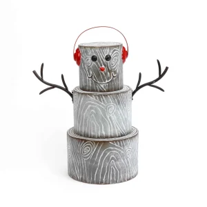 Gerson International 24-Inch-High Metal Snowman Figurine