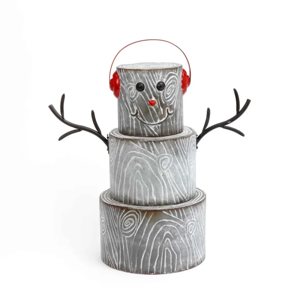 Gerson International 24-Inch-High Metal Snowman Figurine