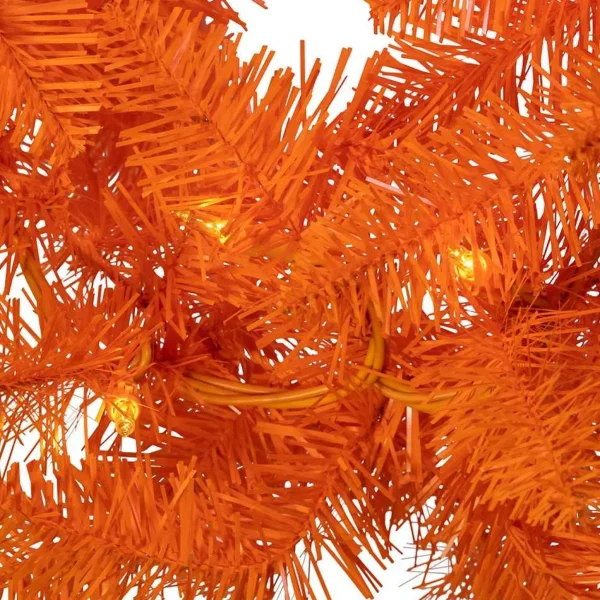 Kurt Adler 9 Foot Pre-Lit Orange Garland